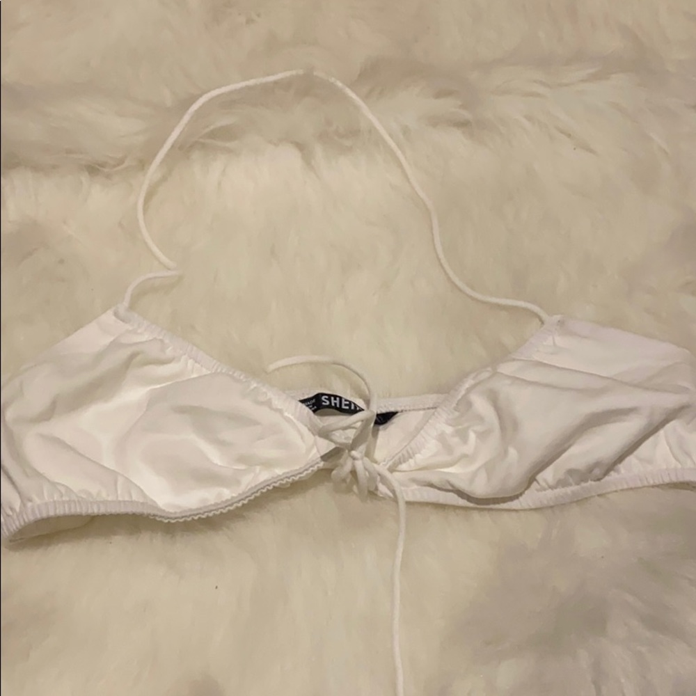 White little halter bra top